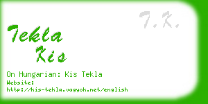 tekla kis business card